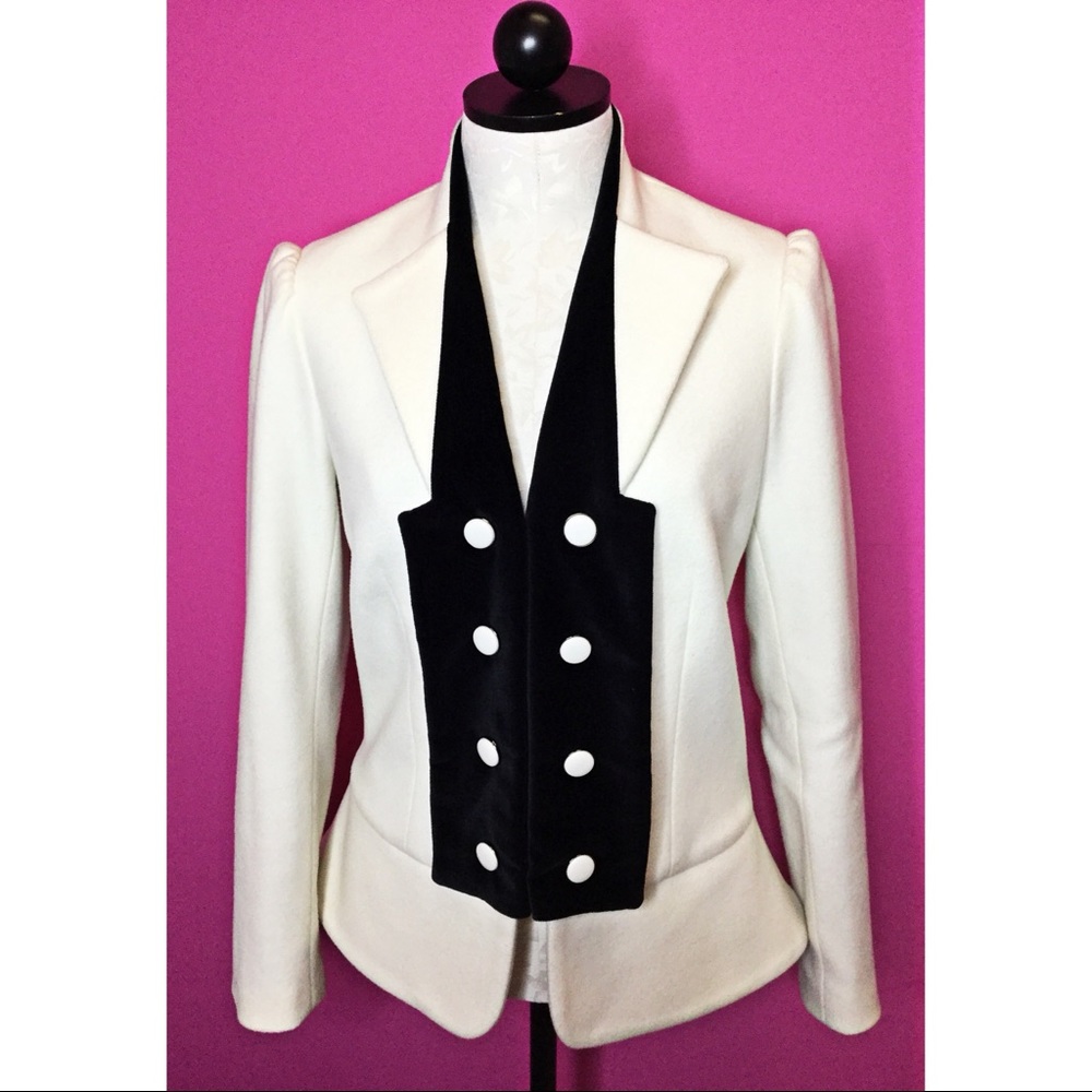 Alice + Olivia Military Peplum Jacket Blazer Small